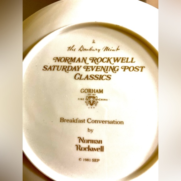 Norman Rockwell Saturday Evening Post Classics Breakfast Conversation 1981 Sept - Picture 7 of 7